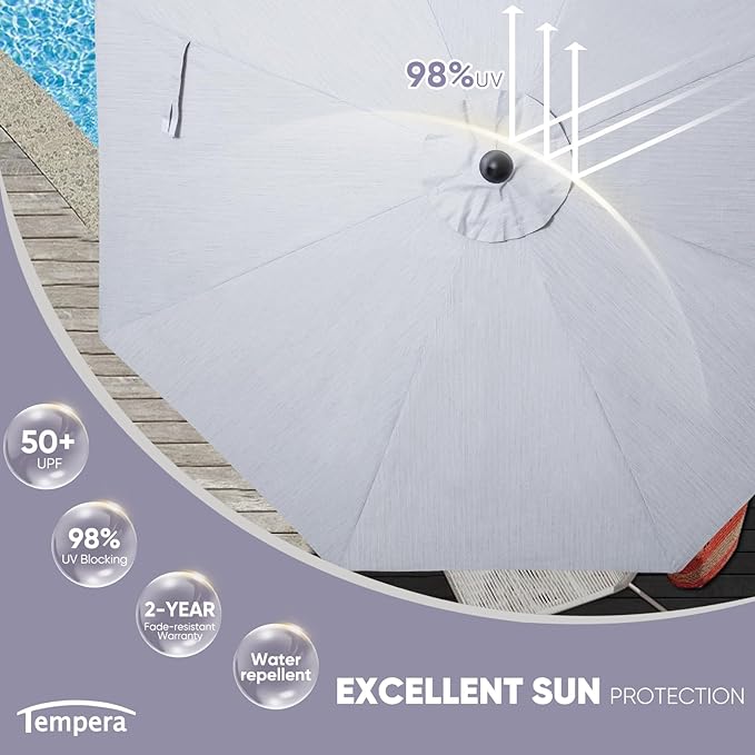 Tempera Patio Market Outdoor Table Umbrella - Image 3