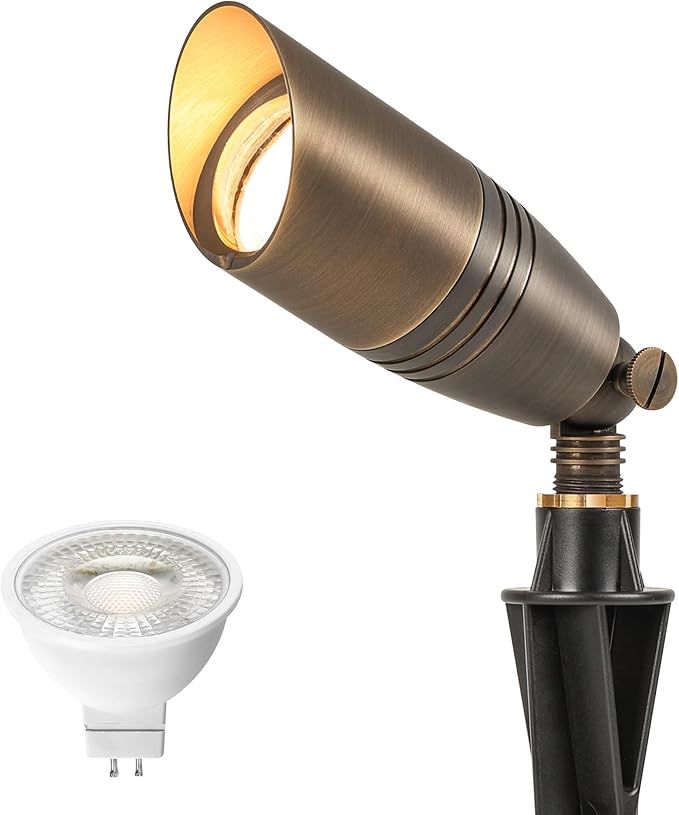 LUTEC Solid Brass Low Voltage Landscape Lighting, 12V Heavy Duty Waterproof by LUTEC