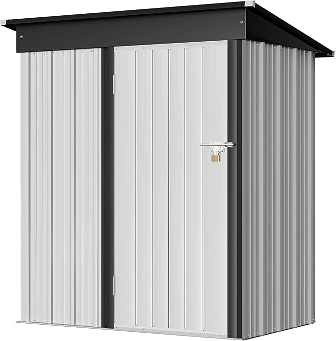 Greesum Metal Outdoor Storage Shed 5FT x 3FT, Steel Utility Tool Shed Storage by BuynowfromGreesum