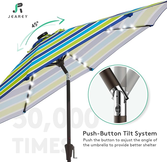 JEAREY 9FT Outdoor Patio Umbrella - Image 4
