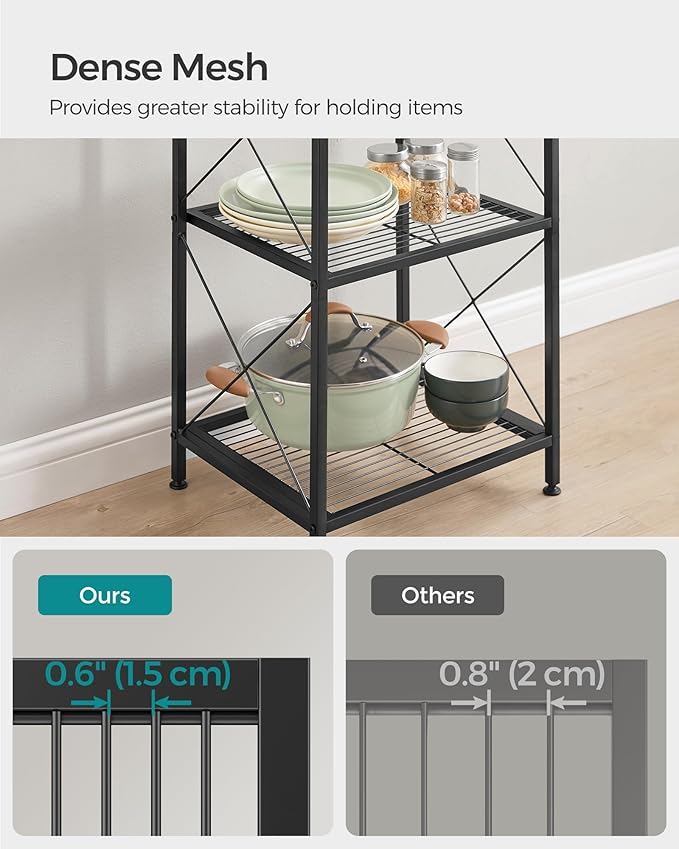 SONGMICS 5-Tier Metal Storage Rack, Shelving Unit - Image 5
