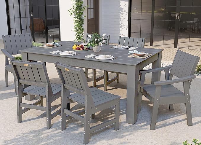 ZHUSI Patio Table and Chairs Set, HDPE Outdoor Dining Set - Image 3