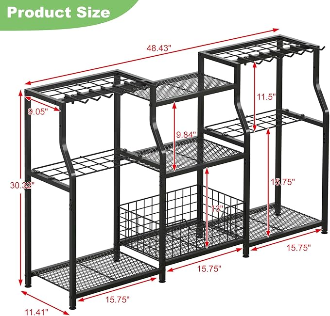 keomaisyto Garden Tool Organizer, Heavy Duty Yard Tool Tower Rack - Image 4