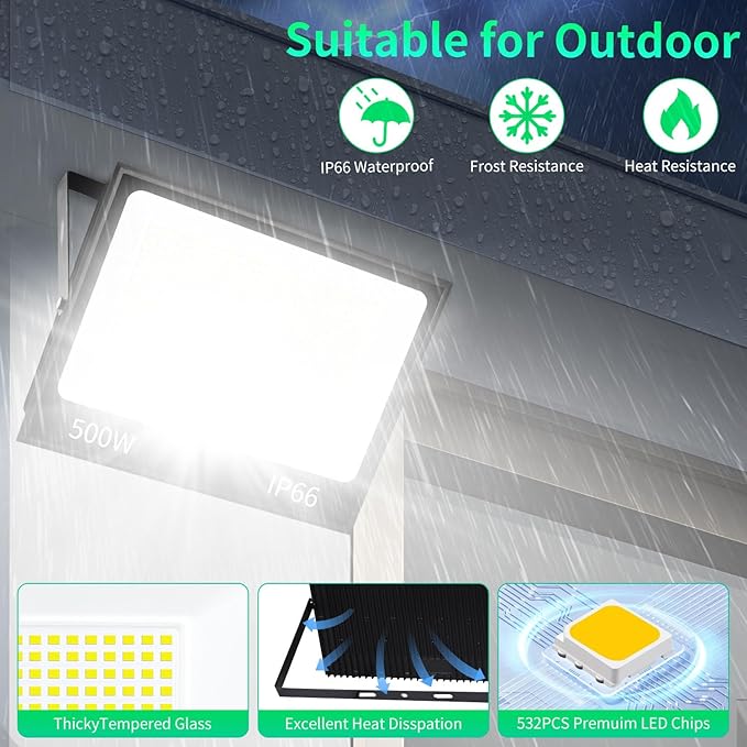 500W LED Flood Light Outdoor - Image 6