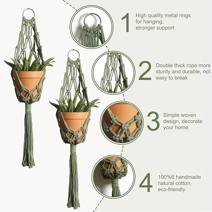 Artilady Macrame Hanging Planter - Image 3