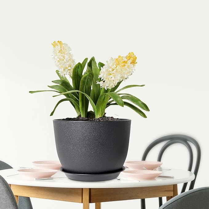12 inch Large Plant Pots, Plastic Planters - Image 7
