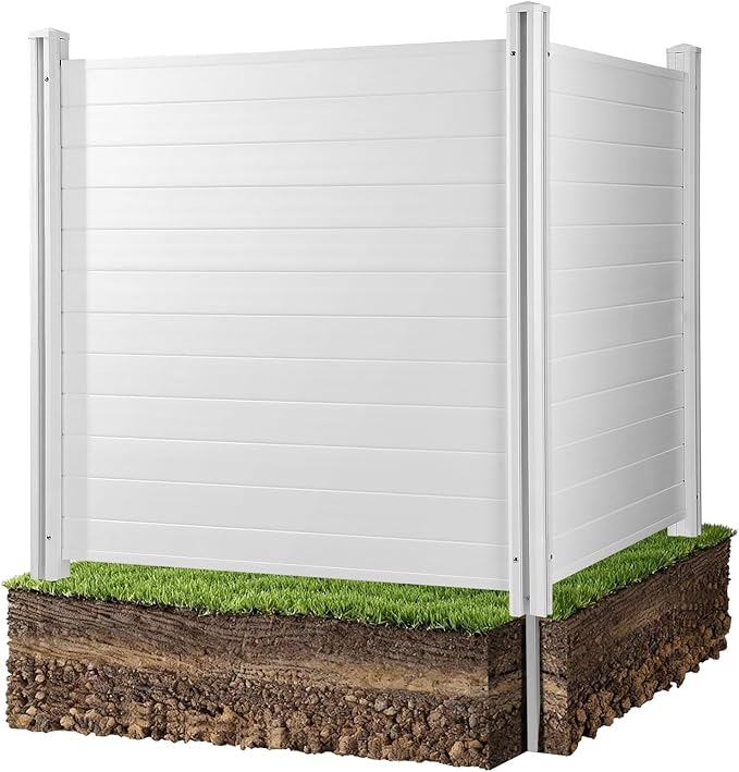 VEVOR Outdoor Privacy Screens, Pool Equipment Enclosure, Horizontal Vinyl by VEVOR