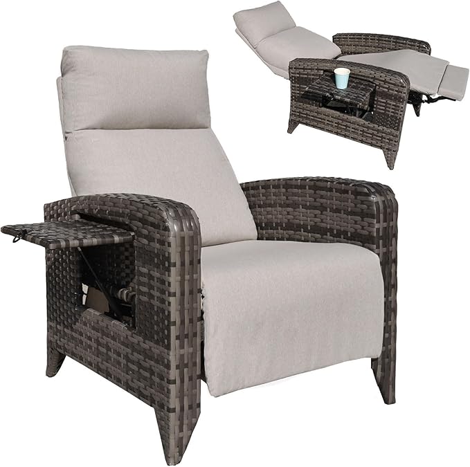 Upgraded Outdoor Recliner Chair, Reclining Patio Chairs by zzw