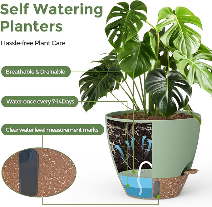 Plant Pots, Modern Planters for Indoor Outdoor Plants, Room & Office Décor - Image 2