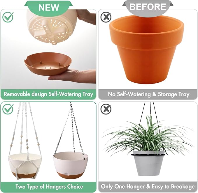 Set of 2-10 Inch Hanging Planters - Image 7