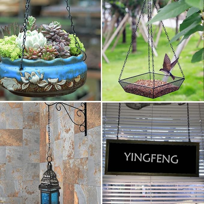 YINGFENG 4 Pack 35 Inches Hanging Chains Black, Garden Plant Hangers, - Image 3