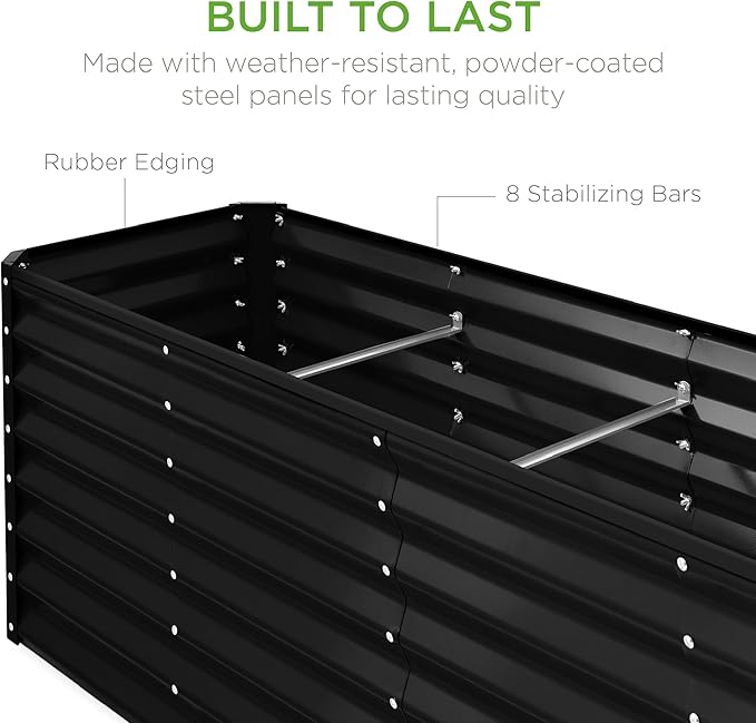 Best Choice Products 8x2x2ft Raised Outdoor Metal Garden Bed, Deep Root Box - Image 7