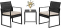 FDW | 3-Piece Patio Furniture Set | Khaki |Outdoor Wicker Furniture by FDW