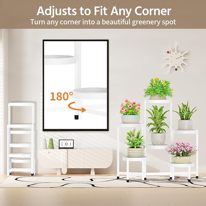 LASZOLA 6 Tiered Folding Plant Stand Indoor - Image 4