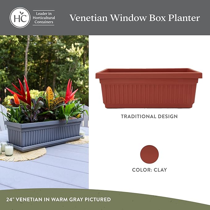 The HC Companies Venetian Window Planter Box w/Drain Plug - Image 2
