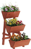 3-Tiers Wooden Raised Garden Bed, Wood Planter Box by Kitsanery