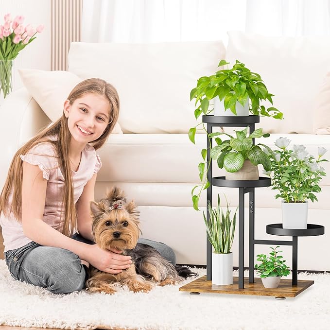 iDavosic.ly 3 Tier Plant Stand Indoor, Tiered Corner Flower Holder Shelf Outdoor - Image 7