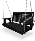 HDPE Porch Swing with 18/8 Stainless Steel Bolts, Ergonomic Design, Ultra by FortuneCandy