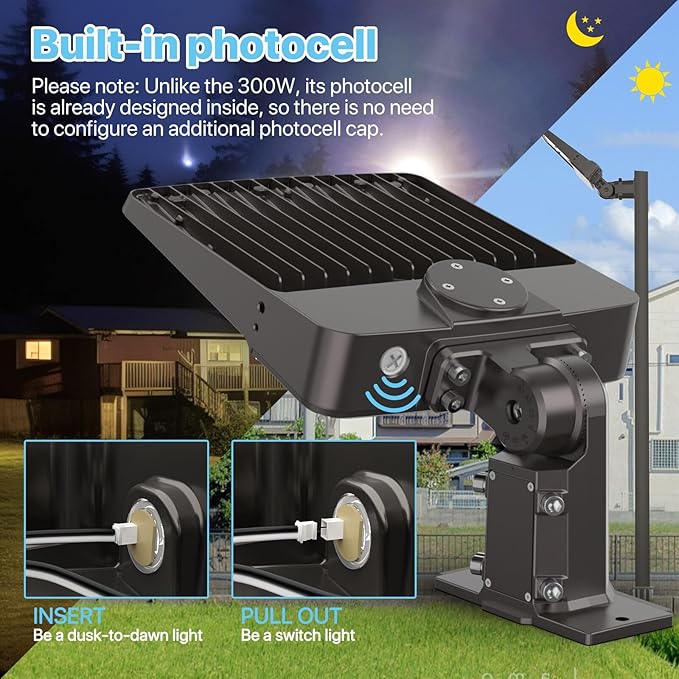HYPERLITE Parking Lot Light 200W: 30000LM 5000K LED Parking Lot Lights Outdoor - Image 5