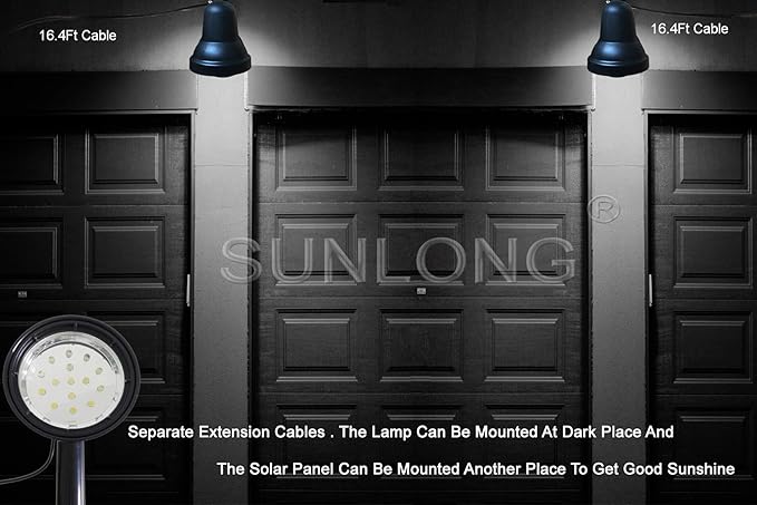 SUNLONG Solar Powered Spot Lights Outdoor Waterproof 2 in 1 Bright Solar - Image 3