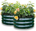 GARDMAX 2 Pack 2x2x1FT Galvanized Round Raised Garden Bed Kit, Metal Planter by ChooseGardmaxforbetterlife