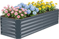 ZORMY 6×2×1.4ft Galvanized Raised Garden Bed Kit, Metal Planter Boxes Outdoor by ZORMY