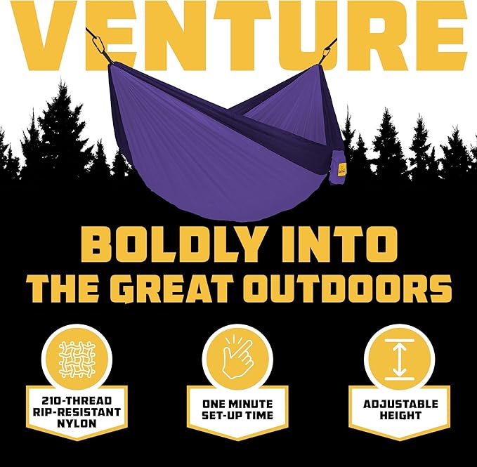 Wise Owl Outfitters Camping Hammock – 500lbs Portable Hammock - Image 3