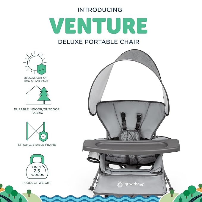 Baby Delight Go with Me Venture Portable Chair | Indoor and Outdoor | Sun - Image 2