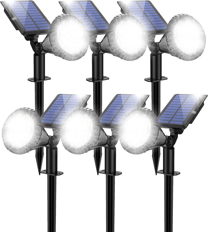 Solar Spot Lights for Outside, 21 LED Outdoor Solar Lights for Yard, 6 Pack - Image 8