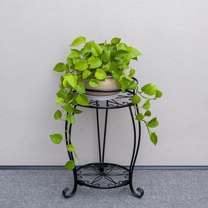 FaithLand 2 Pack Plant Stands, Heavy Duty Metal Planter Holder Indoor Outdoor - Image 5