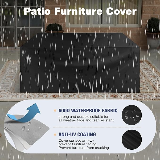 Aoxun Aluminum Patio Furniture Set - Image 9
