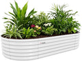 A ANLEOLIFE 8X4X1.5 ft Galvanized Raised Garden Beds Outdoor, Oval Large Metal by AAnleolife