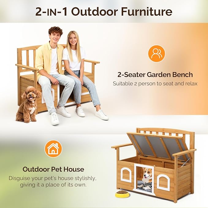 VINGLI Outdoor Storage Bench - Image 7