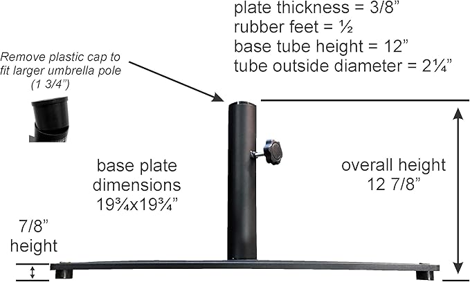 Tropishade Steel Plate Umbrella Base, 36 lbs - Image 2