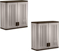 Suncast 2 Pack 4 Cubic Feet Resin Single Shelf Garage Wall Storage Cabinet by Suncast