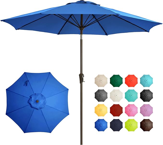 Ayge 9FT Large Outdoor Patio Umbrella Market Table Umbrella-UV Resistant by AYGE