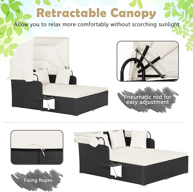 Tangkula Patio Rattan Daybed - Image 7