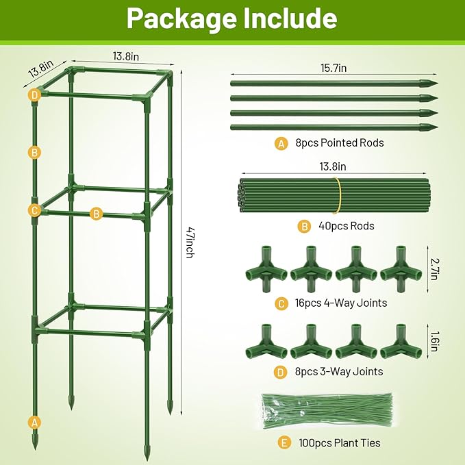 Legigo 2 Pack Square Tomato Cages - Image 4