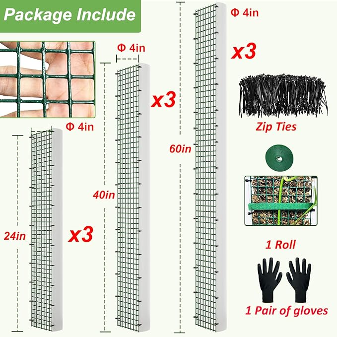 60"/40"/24" Metal Moss Pole, D Shape Sphagnum Moss Pole, Moss Poles - Image 2