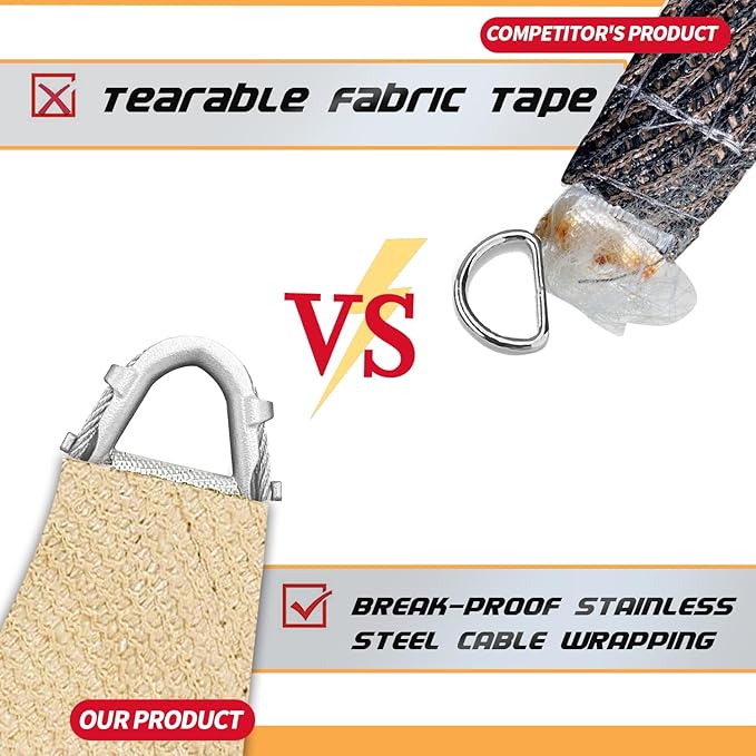 Upgraded with High-Strength Steel Cable Edges 20' x 26' Sun Shade Sail - Image 3