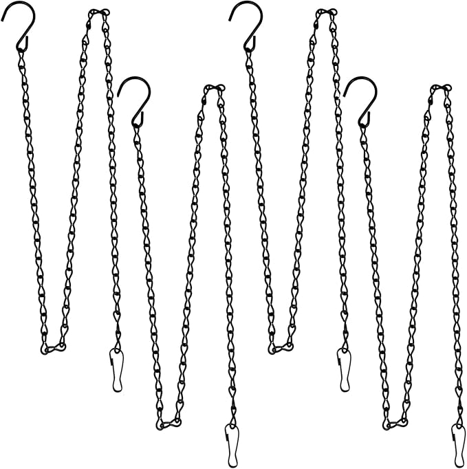 YINGFENG 4 Pack 35 Inches Hanging Chains Black, Garden Plant Hangers, by YINGFENG