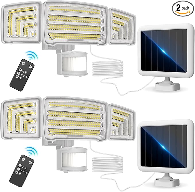 Energetic Solar Outdoor Lights, 1800LM 150 LED Security Motion Sensor Outdoor by EENERGETICLIGHTING