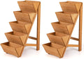 Giantex 5-Tier Wooden Vertical Raised Garden Bed Set of 2, Freestanding Plant by Giantex