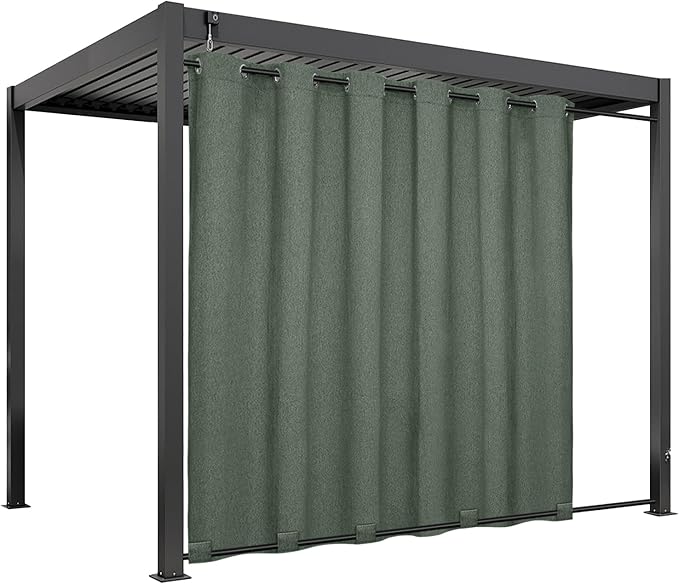Easy-Going Linen Look Outdoor Curtains Waterproof Windproof Porch Curtains by Easy-Going