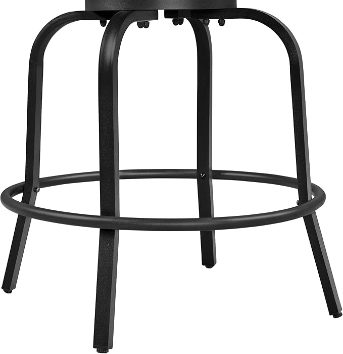 Yaheetech Patio Swivel Barstools Outdoor Chairs Set of 4, High Bistro Stools - Image 9
