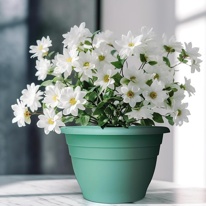 Plant Pots Set of 5, 6.4" Depth Plant Planters by RooTrimmer