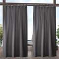 Exclusive Home Cabana Solid Indoor/Outdoor Light Filtering Hook-and-Loop Tab by Exclusive+Home