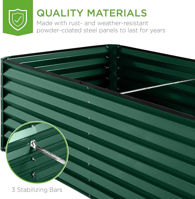 Best Choice Products 8x4x2ft Outdoor Metal Raised Garden Bed, Deep Root Planter - Image 6
