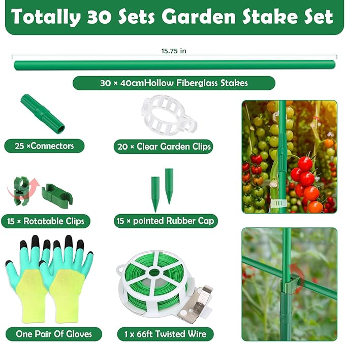 Cludoo 94PCS Garden Stakes Set - Image 2