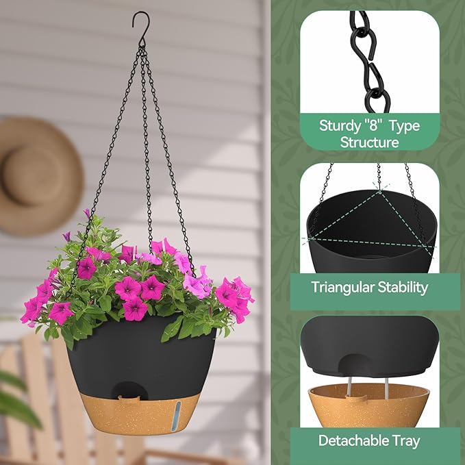 ZMTECH 12 Inch Hanging Planters - Image 5